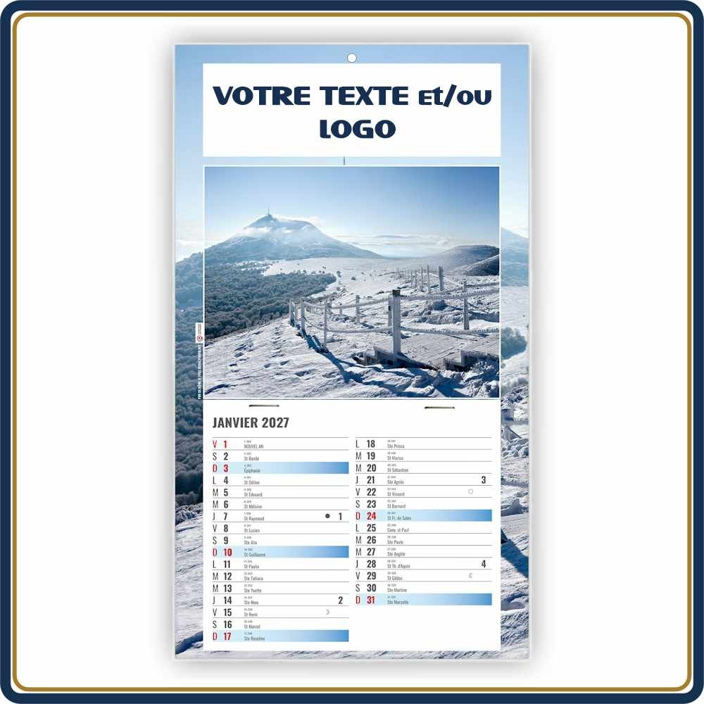 ALAIN BLOC MENSUEL ÉPHÉMÉRIDE 1 VUE - 2027 | Le Calendrier Pub