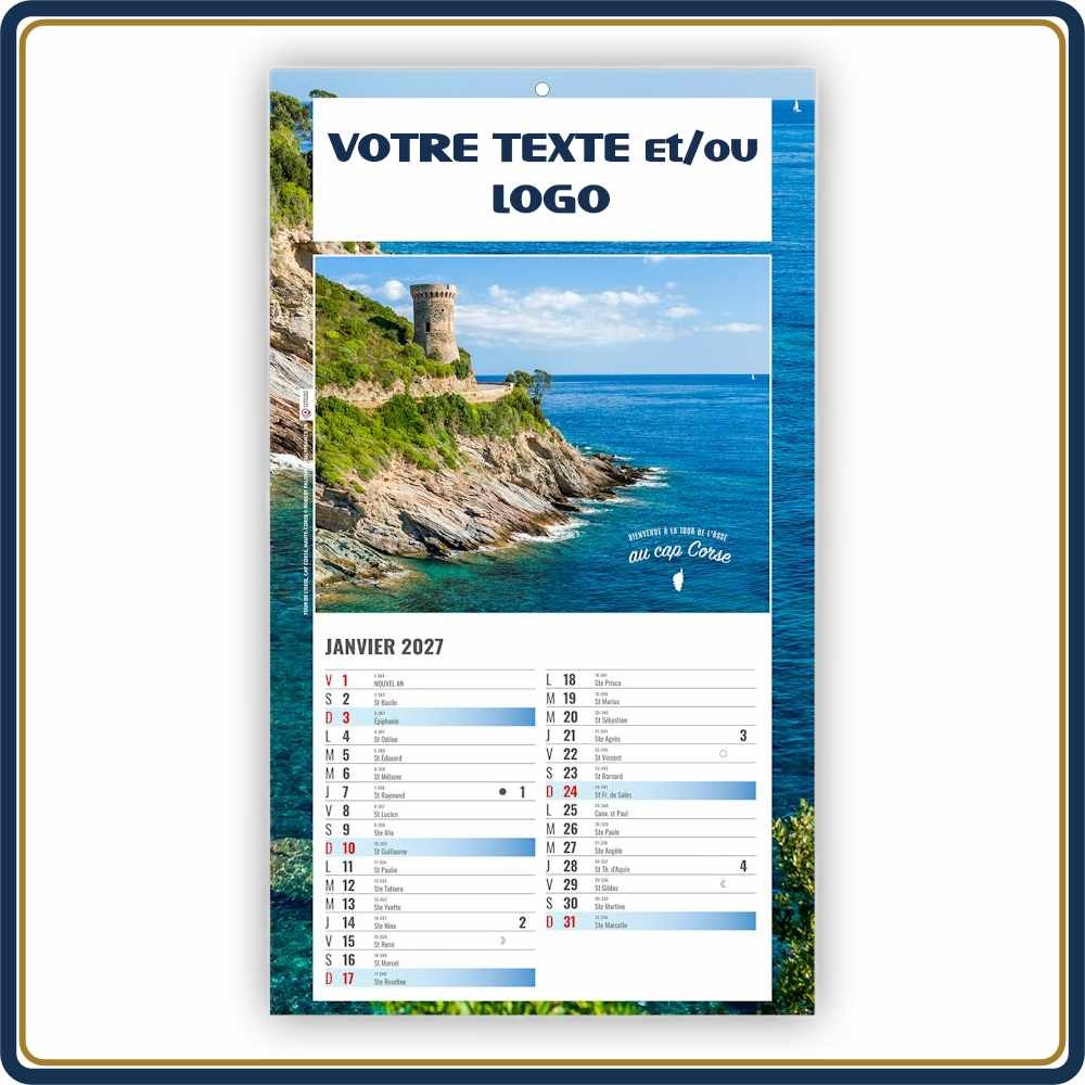 LUC BLOC MENSUEL ÉPHÉMÉRIDE 1 VUE - 2027 | Le Calendrier Pub