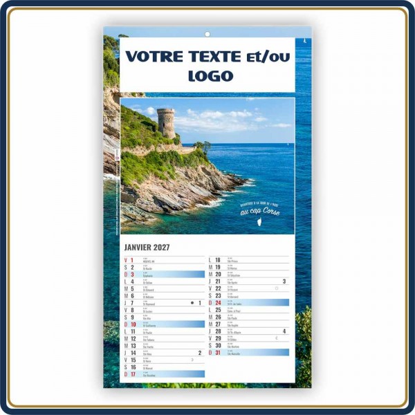 LUC BLOC MENSUEL ÉPHÉMÉRIDE 1 VUE - 2027 | Le Calendrier Pub
