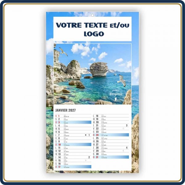 LUC BLOC MENSUEL ÉPHÉMÉRIDE 1 VUE - 2027 | Le Calendrier Pub