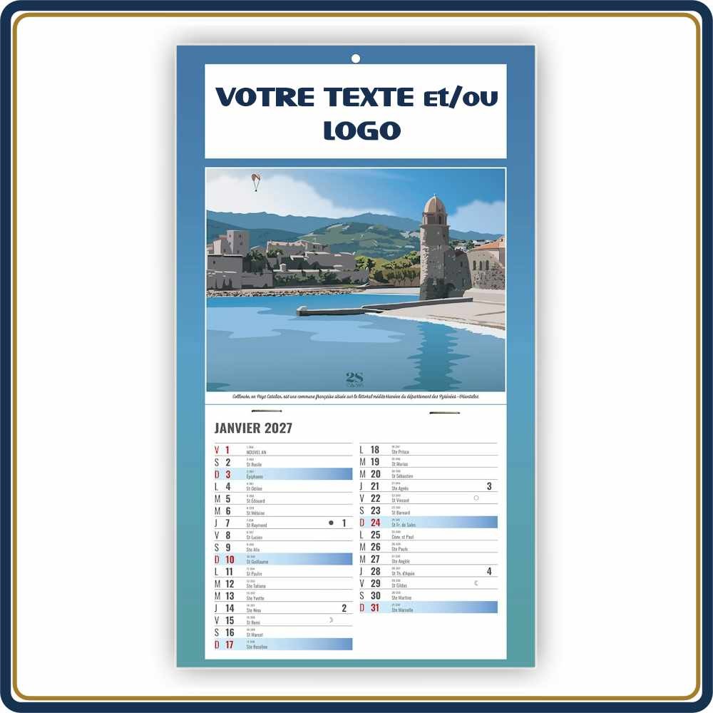 REINE BLOC MENSUEL ÉPHÉMÉRIDE 1 VUE - 2027 | Le Calendrier Pub