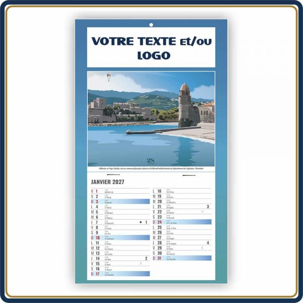 REINE BLOC MENSUEL ÉPHÉMÉRIDE 1 VUE - 2027 | Le Calendrier Pub