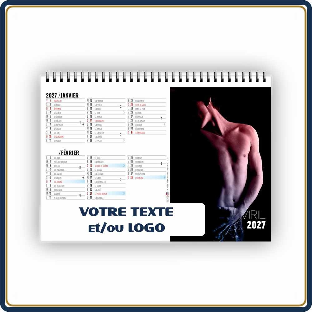 CHEVALET VIRIL 7 FEUILLETS - 2027 | Le Calendrier Pub