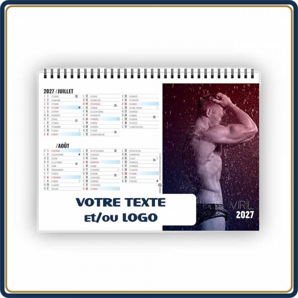 CHEVALET VIRIL 7 FEUILLETS - 2027 | Le Calendrier Pub