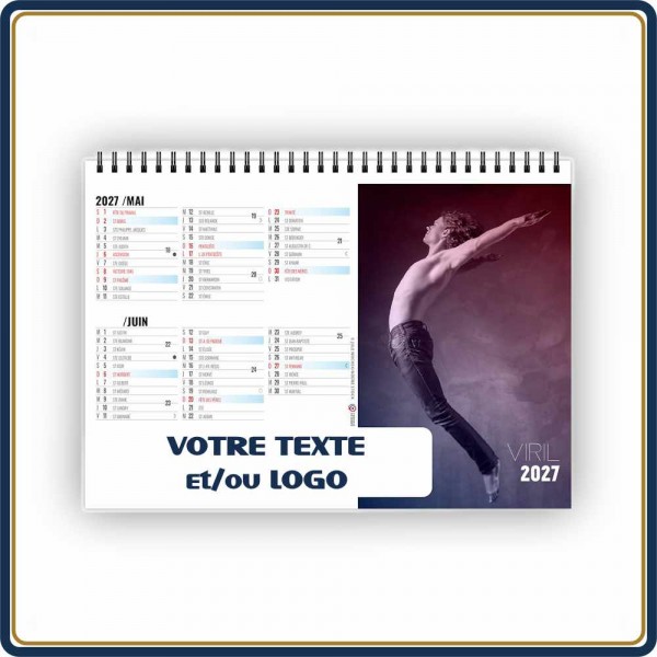 CHEVALET VIRIL 7 FEUILLETS - 2027 | Le Calendrier Pub