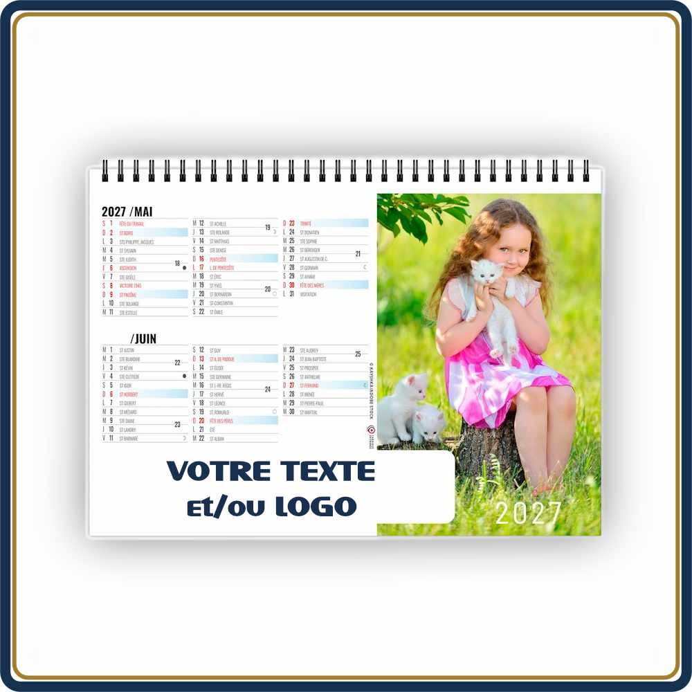 CHEVALET MÔMES 7 FEUILLETS - 2027 | Le Calendrier Pub