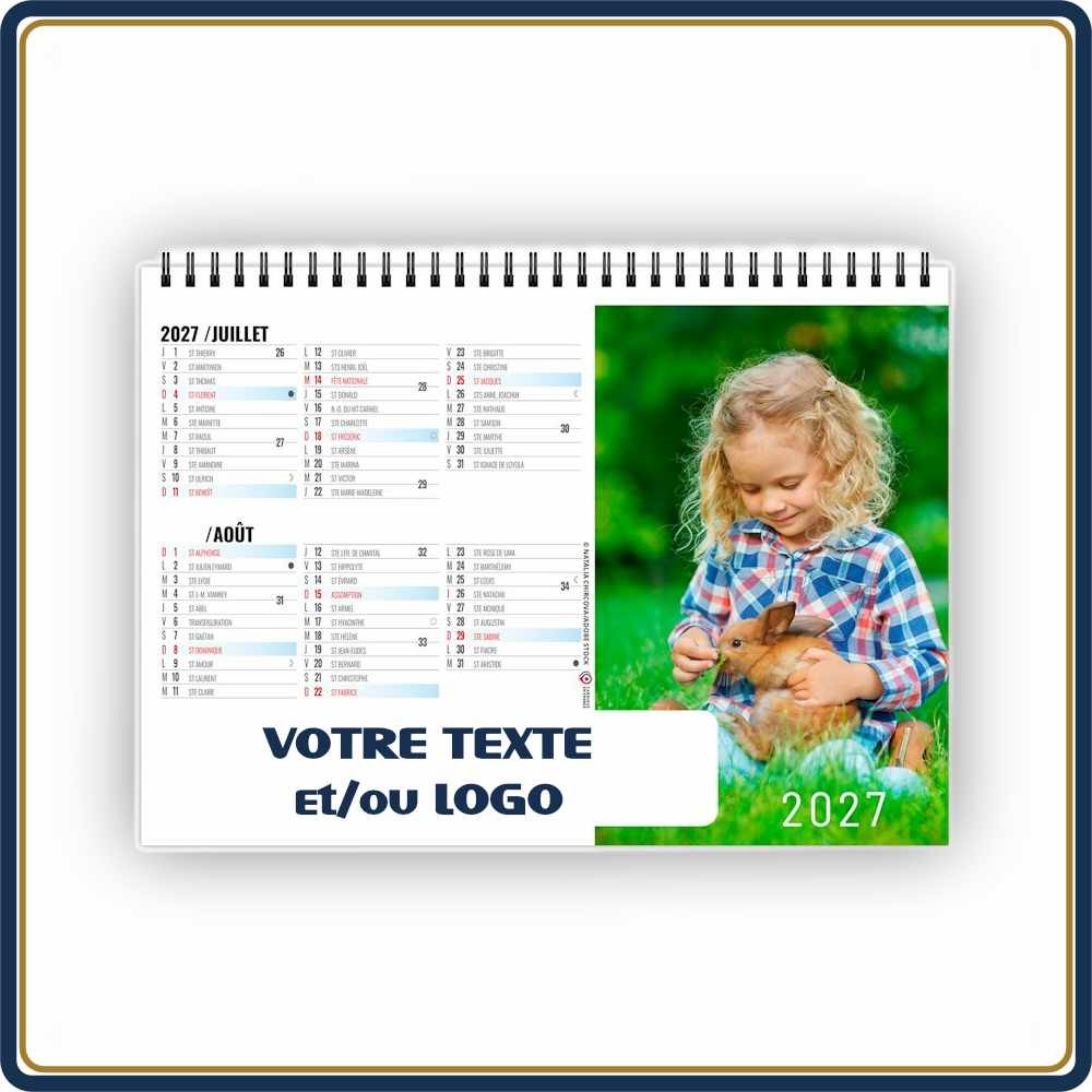 CHEVALET MÔMES 7 FEUILLETS - 2027 | Le Calendrier Pub