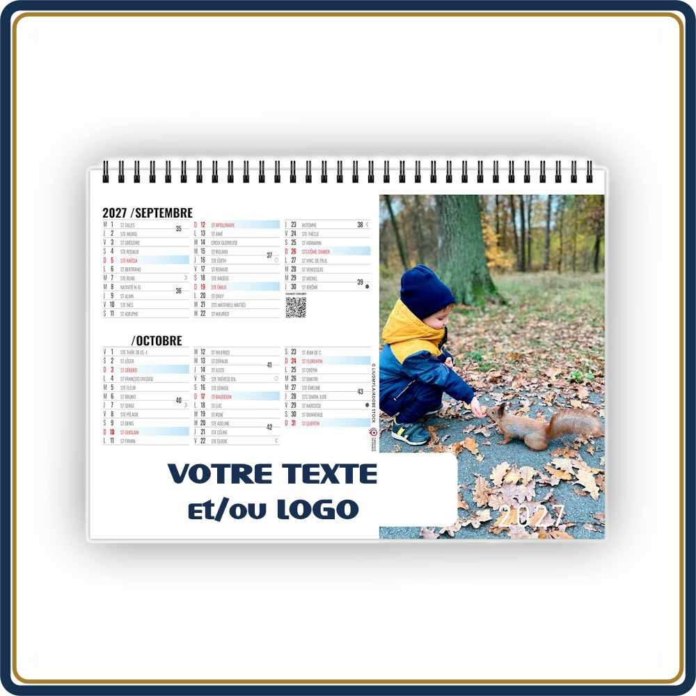 CHEVALET MÔMES 7 FEUILLETS - 2027 | Le Calendrier Pub