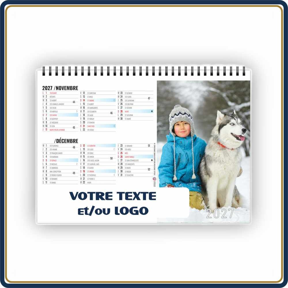 CHEVALET MÔMES 7 FEUILLETS - 2027 | Le Calendrier Pub