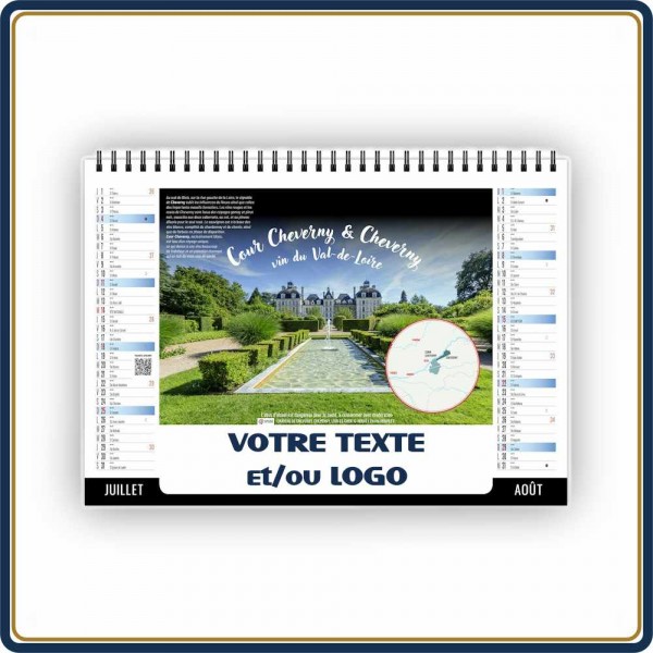 CHEVALET VENDANGES 7 FEUILLETS - 2027 | Le Calendrier Pub