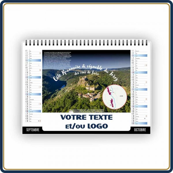 CHEVALET VENDANGES 7 FEUILLETS - 2027 | Le Calendrier Pub