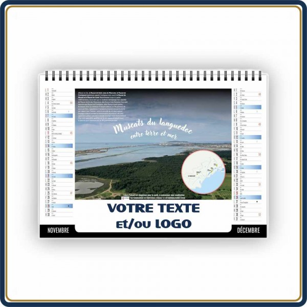 CHEVALET VENDANGES 7 FEUILLETS - 2027 | Le Calendrier Pub