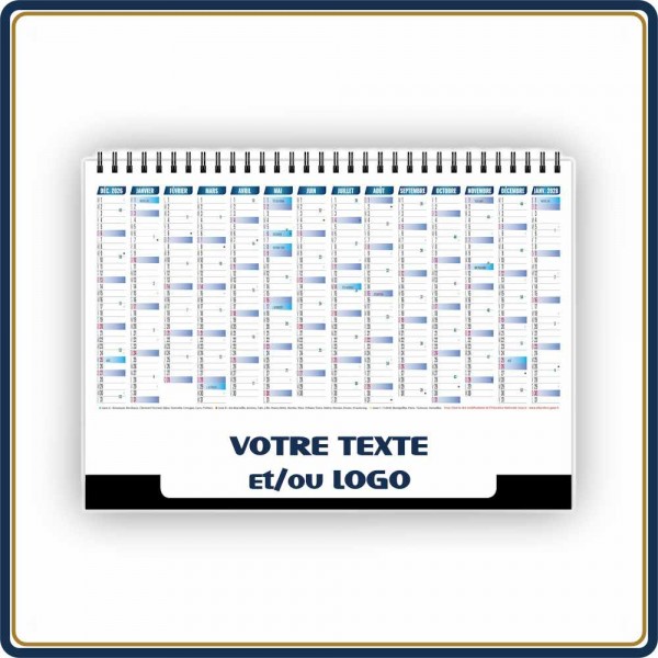 CHEVALET VENDANGES 7 FEUILLETS - 2027 | Le Calendrier Pub