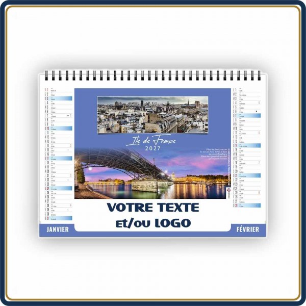 CHEVALET PAYSAGES DE FRANCE 7 FEUILLETS - 2027 | Le Calendrier Pub