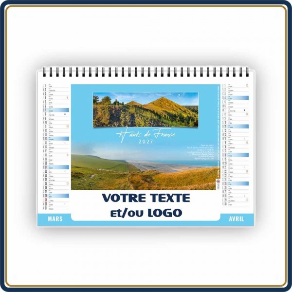 CHEVALET PAYSAGES DE FRANCE 7 FEUILLETS - 2027 | Le Calendrier Pub