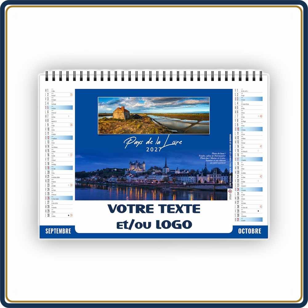 CHEVALET PAYSAGES DE FRANCE 7 FEUILLETS - 2027 | Le Calendrier Pub