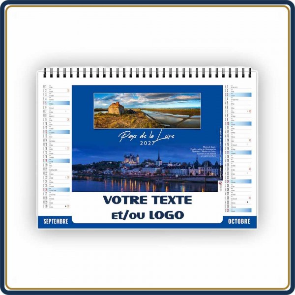CHEVALET PAYSAGES DE FRANCE 7 FEUILLETS - 2027 | Le Calendrier Pub