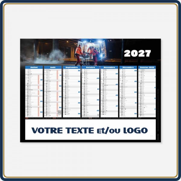 BANCAIRE PHOTO AMBULANCE MEDIUM RIGIDE - 2027 | Le Calendrier Pub