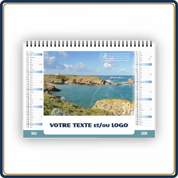 CHEVALET LITTORAL 7 FEUILLETS - 2027 | Le Calendrier Pub