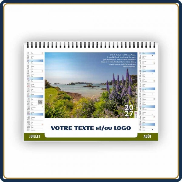CHEVALET LITTORAL 7 FEUILLETS - 2027 | Le Calendrier Pub