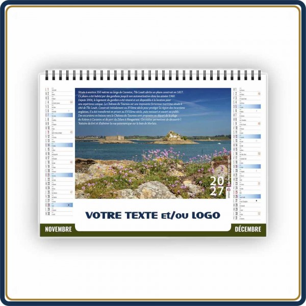 CHEVALET LITTORAL 7 FEUILLETS - 2027 | Le Calendrier Pub