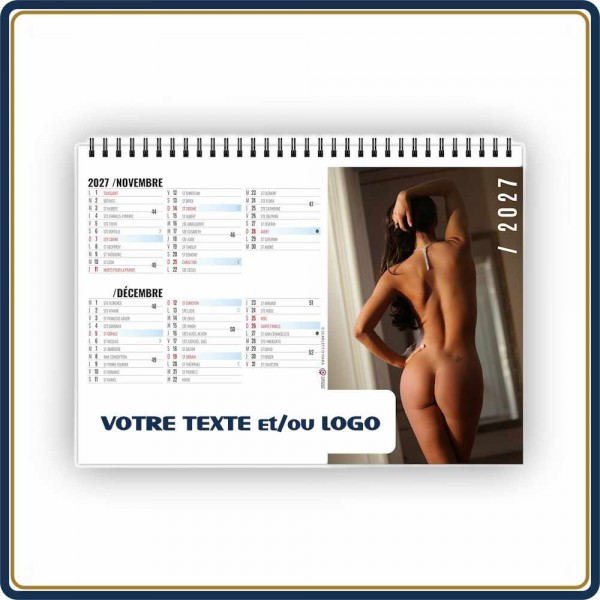 CHEVALET SENSUELLES 7 FEUILLETS - 2027 | Le Calendrier Pub