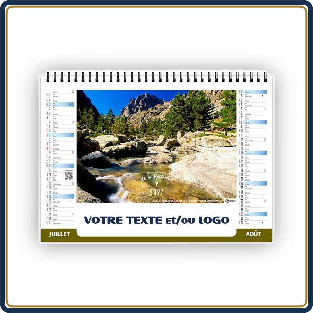 CHEVALET BIENVENUE EN CORSE 7 FEUILLETS - 2027 | Le Calendrier Pub