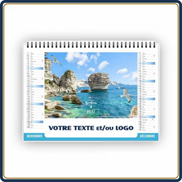CHEVALET BIENVENUE EN CORSE 7 FEUILLETS - 2027 | Le Calendrier Pub