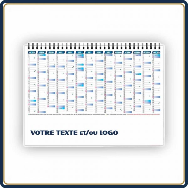CHEVALET DÉPASSEMENT 7 FEUILLETS - 2027 | Le Calendrier Pub