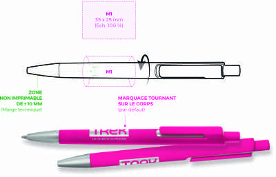 Marquage stylo bille flashy - Le Calendrier Pub